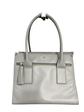Kate Spade Southport Avenue Pebbled Leather Cameron Satchel in Light Gray
